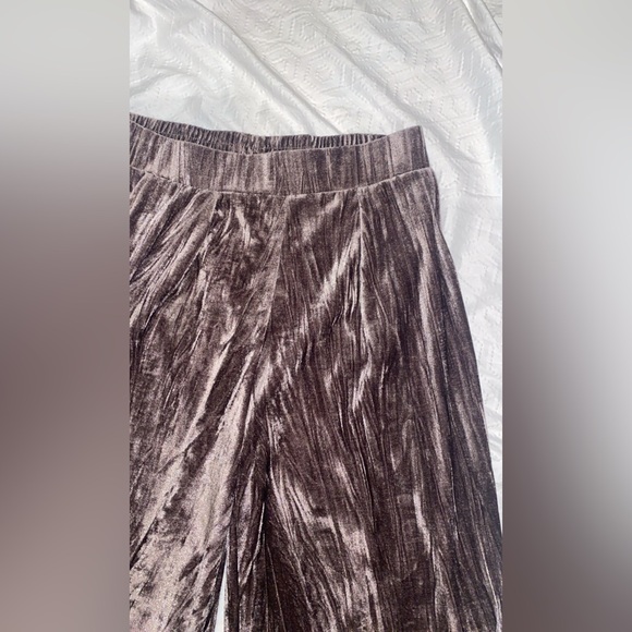 a new day Women's Mauve Velvet Wide Leg Pants Small - Picture 5 of 8